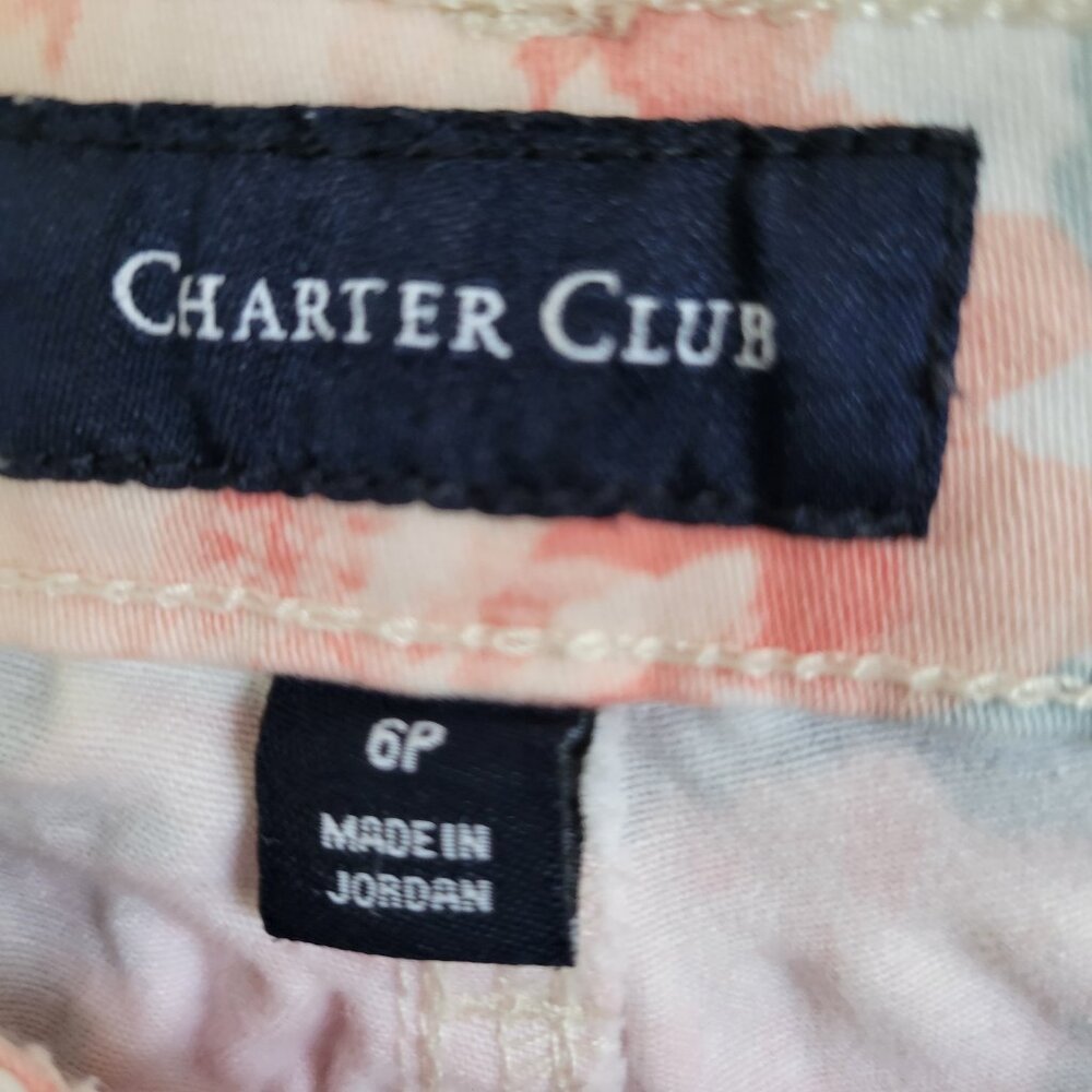 Charter Club Bristol Floral Capri Jeans Sz 6P - Picture 3 of 9